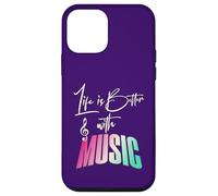 Fun Life is Better with Music Lover Musicicians Note musicali Custodia per iPhone 12 mini