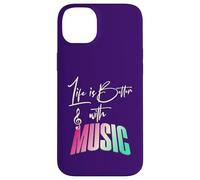 Fun Life is Better with Music Lover Musicicians Note musicali Custodia per iPhone 14 Plus