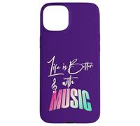 Fun Life is Better with Music Lover Musicicians Note musicali Custodia per iPhone 15 Plus