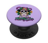 Fun Mardi Sugar Skull Lascia il Bon Temps Rouler PopSockets PopGrip Adesivo