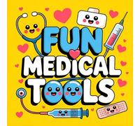 Fun Médical Tools: Bold and easy coloring Book for kids, 40 Big image cute and funny design for girls and boys, âges 3-8