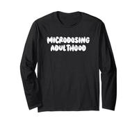 Fun Microdosing Adulthood Humor Design Maglia a Manica
