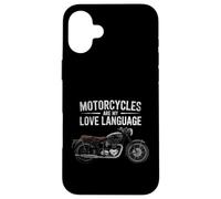 Fun Motorcycles Are My Love Language Design for Men, Women Custodia per iPhone 16 Plus
