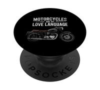 Fun Motorcycles Are My Love Language Design for Men, Women PopSockets PopGrip Adesivo