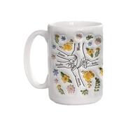 Fun Mugs - Ceramic Coffee Mug For Hot Drinks, Aesthetic Handmade Cup With Hand Grip For Tea Beverages Chocolate Birthdays Mother's Day Large Capacity Novelty Coffee Cup Pattern Gif