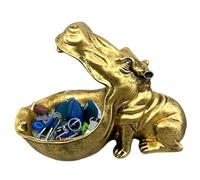 Fun Nildienstatue Candy Dish - Unica statuetta di ippopotamo ciotola creativa | Strano organizzatore in resina per tavolo d'ingresso, scrivania da ufficio, soggiorno, regalo per animali