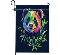 Fun Panda Bandiere da giardino per animali domestici, 30,5 x 45,7 cm, double face, per esterni, in bambù, colorata, bandiera per casa, animali da esterno, piccola bandiera per prato