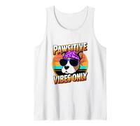 Fun Pawsitive Vibes Only Dog Cute for Moms Dad Fans Novità Canotta