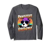 Fun Pawsitive Vibes Only Dog Cute for Moms Dad Fans Novità Maglia a Manica