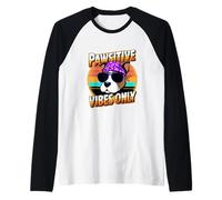 Fun Pawsitive Vibes Only Dog Cute for Moms Dad Fans Novità Maglia con Maniche Raglan