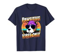 Fun Pawsitive Vibes Only Dog Cute for Moms Dad Fans Novità Maglietta