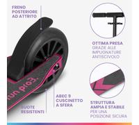 Fun pro THREE monopattino bambino, a partire da 6 anni, cuscinetti a sfera ABEC 9, pieghevole, altezza regolabile