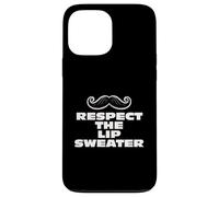 Fun Respect the Lip Sweater Moustache Mustache Joke Custodia per iPhone 13 Pro Max