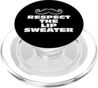 Fun Respect the Lip Sweater Moustache Mustache Joke PopSockets PopGrip per MagSafe