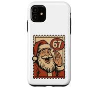 Fun Retro 67 Number Christmas Six Seven Meme Santa Claus Boy Custodia per iPhone 11