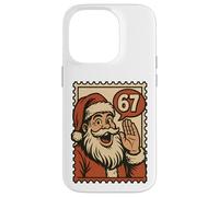 Fun Retro 67 Number Christmas Six Seven Meme Santa Claus Boy Custodia per iPhone 14 Pro