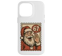 Fun Retro 67 Number Christmas Six Seven Meme Santa Claus Boy Custodia per iPhone 14 Pro Max