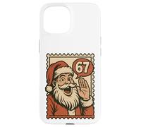 Fun Retro 67 Number Christmas Six Seven Meme Santa Claus Boy Custodia per iPhone 15