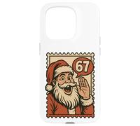 Fun Retro 67 Number Christmas Six Seven Meme Santa Claus Boy Custodia per iPhone 15 Pro