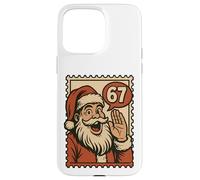 Fun Retro 67 Number Christmas Six Seven Meme Santa Claus Boy Custodia per iPhone 15 Pro Max