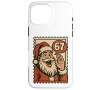 Fun Retro 67 Number Christmas Six Seven Meme Santa Claus Boy Custodia per iPhone 16 Pro Max