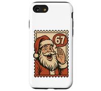 Fun Retro 67 Number Christmas Six Seven Meme Santa Claus Boy Custodia per iPhone SE (2020) / 7/8