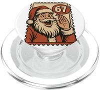 Fun Retro 67 Number Christmas Six Seven Meme Santa Claus Boy PopSockets PopGrip per MagSafe