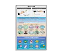 Fun Science Poster Chemical Physical Changes, Anchor Chart for Kids Room, Middle School Classroom Decor Canvas Art (Unframed,08x12inch(20x30cm))