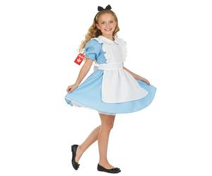 Fun Shack Alice nel Paese delle Meraviglie Bambina, Halloween Bambina | Vestito Blu, Grembiule Bianco & Cerchietto con Fiocco, Stile Fiaba, Perfetto per Halloween, Ideale per il Gioco di Ruolo