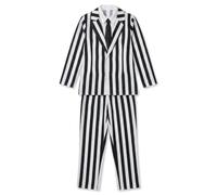 Fun Shack Black And White Stripe Suit Costume Men XXXL