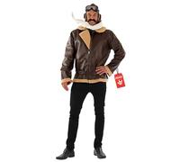 Fun Shack Costume Aviatore Uomo - Tuta Pilota Aereo con Cappello, Abito per Carnevale, Halloween, Compleanni e Party, L