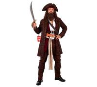Fun Shack Costume Capitano Pirata Uomo, Costume Halloween Uomo | Giacca, pantaloni, copriscarpe e cappello tricorno, stile bucaniere, perfetto per Halloween, ideale per travestimenti