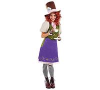 Fun Shack Costume Cappellaio Matto Donna - Vestito Carnevale, Abito per Halloween, Compleanni e Party, Cappellaio Matto Donna, L