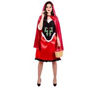 Fun Shack Costume Cappuccetto Rosso Donna - Vestito Carnevale, Abito Fiabesco per Halloween, Compleanni e Party, L