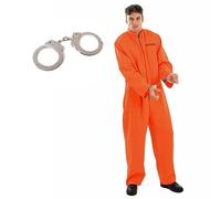 Fun Shack Costume Carcerato Uomo - Tuta Arancione Prigioniero per Halloween, Compleanni e Party, Vestito Divertente, M