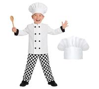 Fun Shack Costume Chef Bambino - Vestito Carnevale Cuoco per Bambini, Abito da Cuoca per Feste e Halloween., L