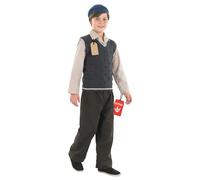 Fun Shack Costume Contadino Bambino, Costume Rustico Halloween Bambino | Pantaloni, Maglione, Camicia & Berretto, Stile Rustico d'Altri Tempi, Perfetto per Halloween, Ideale per il Gioco di Ruolo