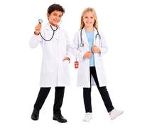 Fun Shack Costume da Dottore Bambini, Costume Medico Halloween Bambini | Camice Bianco & Stetoscopio Giocattolo, Stile Medico Ospedaliero, Perfetto per Halloween, Ideale per il Gioco di Ruolo