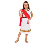 Fun Shack Costume Dea Greca Bambina, Costume Halloween Bambina | Tunica Bianca, Sciarpa, Cintura & Corona, Rifiniture Dorate, Perfetto per Halloween, Ideale per il Gioco di Ruolo