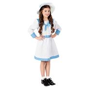 Fun Shack Costume Edoardiano Bambina, Vestito Cameriera Bambina, Costume Medievale Bambina, Costume Dama Medievale Bambina, Vestito Carnevale Bambina L