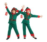 Fun Shack Costume Elfo Bambino, Costume Natalizio Halloween Bambino, L