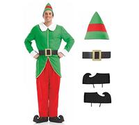 Fun Shack Costume Elfo Natale Uomo - Vestito Folletto Adulto per Natale, Abito Festivo per Compleanni e Party, L