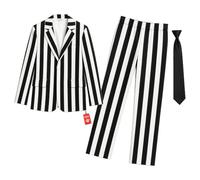 Fun Shack Costume Fantasma a Righe Uomo, Costume Horror Halloween Uomo, L