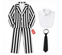 Fun Shack Costume Fantasma a Righe Uomo, Costume Horror Halloween Uomo, XL