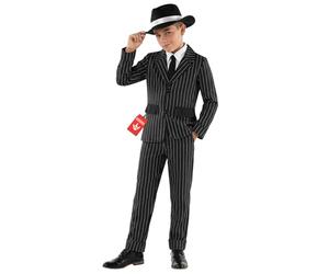 Fun Shack Costume Gangster Bambini, Completo Anni 20 30 Bambini Taglia XL