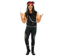 Fun Shack Costume Glam Rock Uomo - Abbigliamento Anni 80 Punk Rock per Carnevale, Halloween, Compleanni e Party Rockstar Style, L