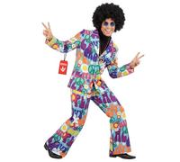 Fun Shack Costume Hippie Uomo, Costume Anni 70 Halloween Uomo, L