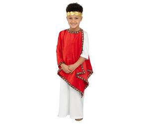 Fun Shack Costume Imperatore Romano Bambino, Vestito Antico Romano Bambino, Costume Giulio Cesare L