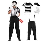 Fun Shack Costume Mimo Uomo - Vestito Carnevale per Halloween, Compleanni e Party, Abito Classico Mimo Uomo, M