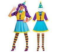 Fun Shack Costume Pagliaccio Donna, Costume Clown Halloween Donna, L